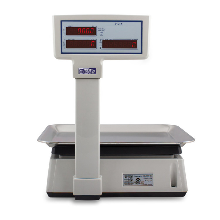 ترازو فروشگاهی توزین صدر مدل VISTA - P 50KG