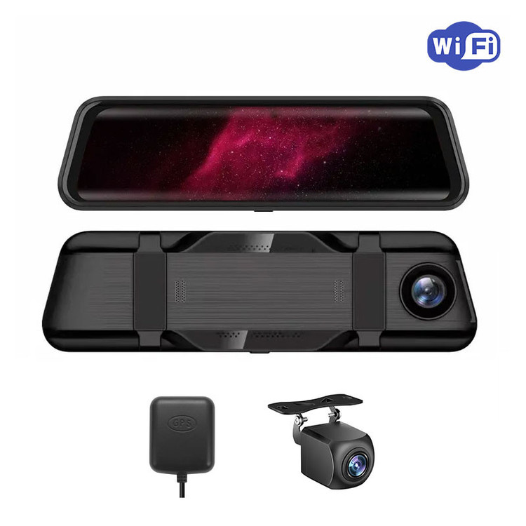 دوربین ثبت وقایع خودرو انی تک مدل M12+ 2K WiFi به همراه دوربین عقب و GPS