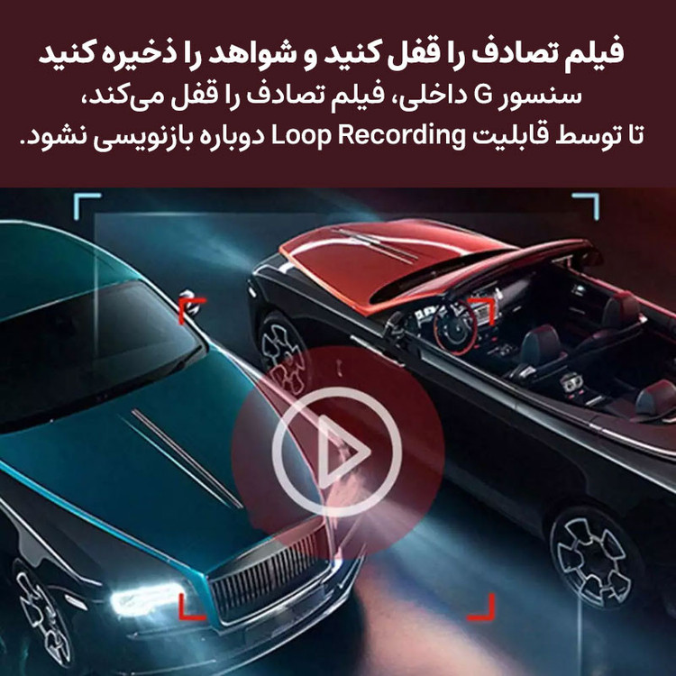دوربین ثبت وقایع خودرو انی تک مدل M12+ 2K WiFi به همراه دوربین عقب و GPS