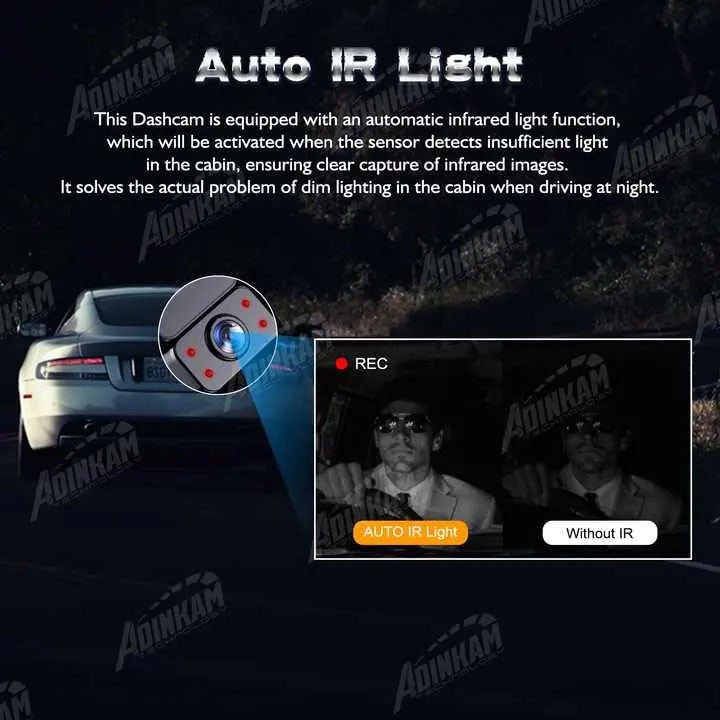 دوربین ثبت وقایع خودرو مدل 3 لنز RoadLens-F31-WiFi