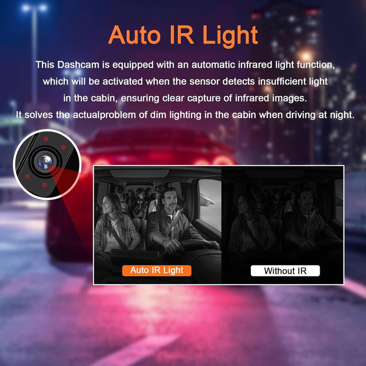 دوربین ثبت وقایع خودرو مدل 3 لنز RoadLens-F31-WiFi