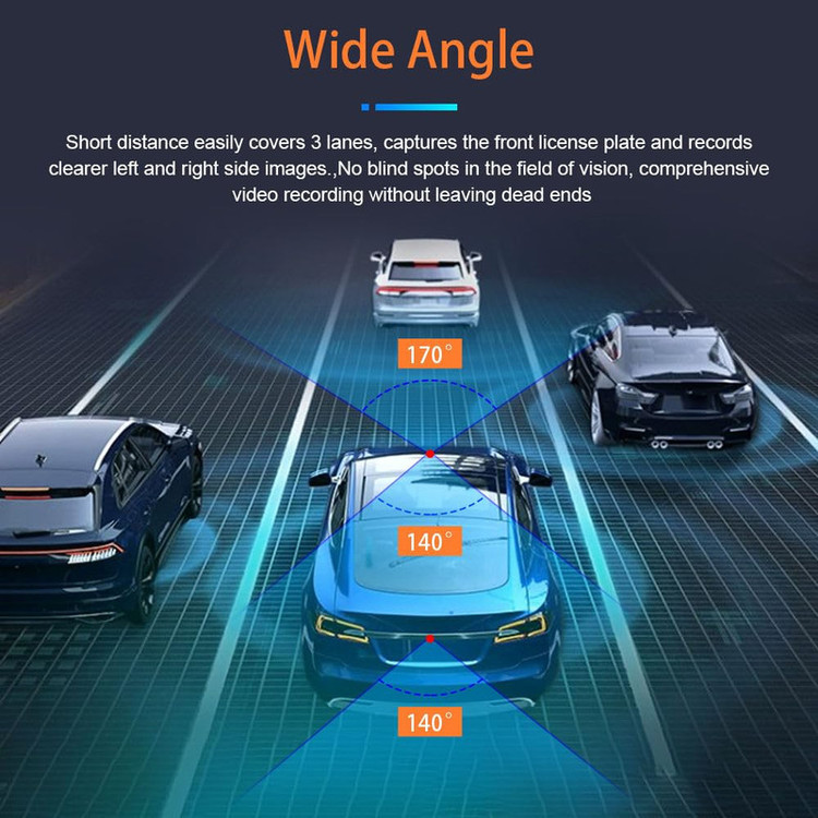 دوربین ثبت وقایع خودرو مدل 3 لنز RoadLens-F31-WiFi