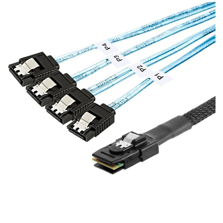 کابل تبدیل 1 به 4 Mini SAS SFF-8087 به SATA اسمارطور مدل SM15