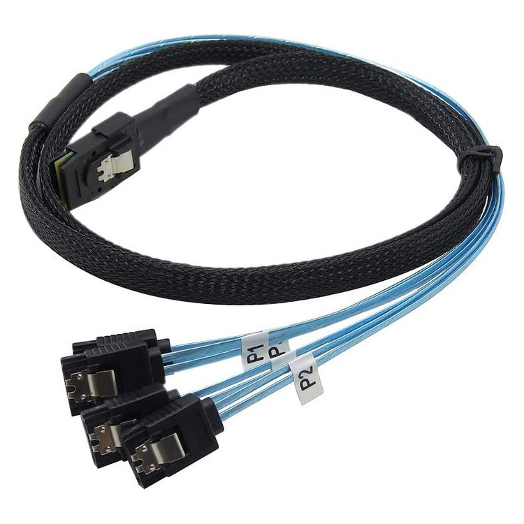 کابل تبدیل 1 به 4 Mini SAS SFF-8087 به SATA اسمارطور مدل SM15