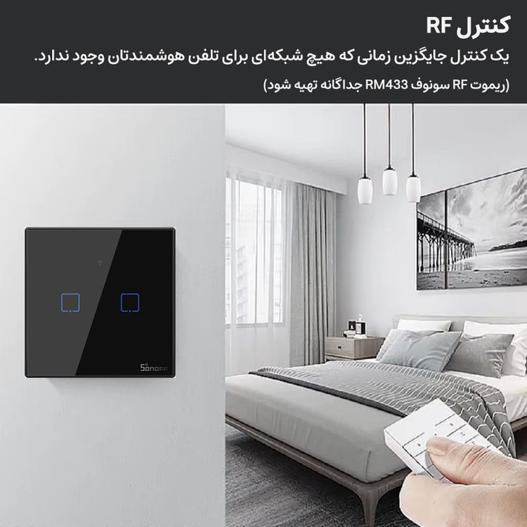 کلید لمسی هوشمند سونوف مدل 2 پل TX-T3EU2C
