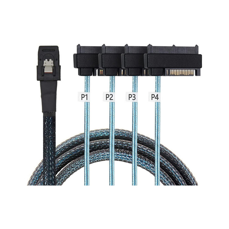کابل تبدیل Mini SAS SFF-8087 به چهار پورت 29pin SFF-8482 با تغذیه ساتا 15 پین اسمارطور مدل SM275