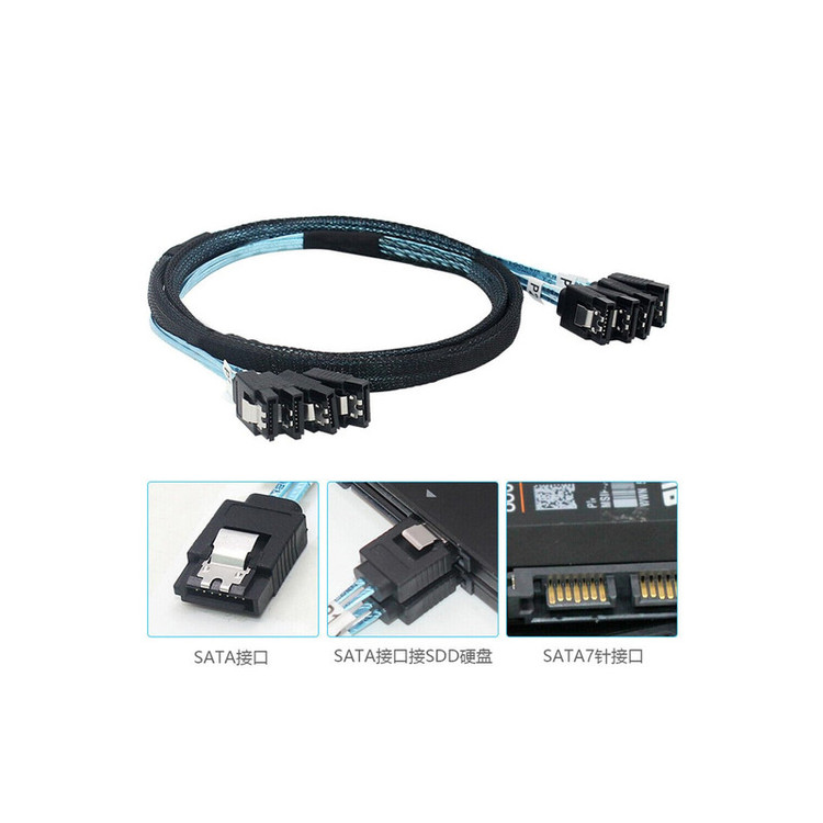 کابل تبدیل 4 به 4 SATA اسمارطور مدل SM255 طول 0.5 متر