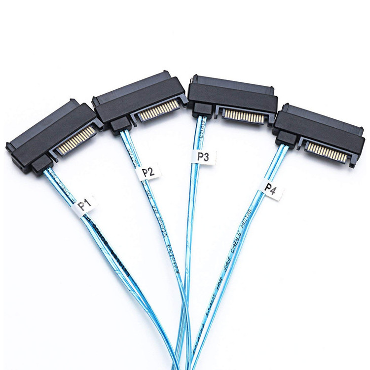 کابل تبدیل Mini SAS HD SFF-8643 به چهار 29pin SFF-8482 با تغذیه ساتا اسمارطور مدل SM155