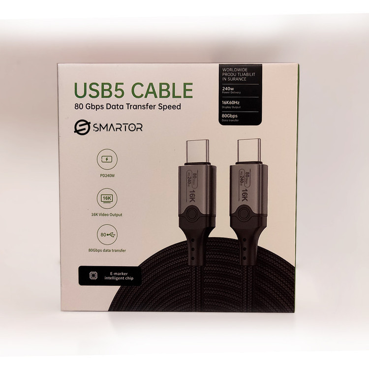 کابل تبدیل USB-C اسمارطور مدل USB5 طول 0.5 متر