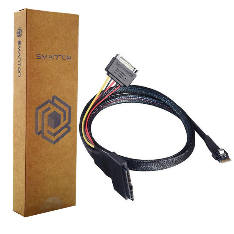کابل تبدیل SFF-8654 4i به SFF-8639 U.2 NVMe / SATA اسمارطور مدل SM65