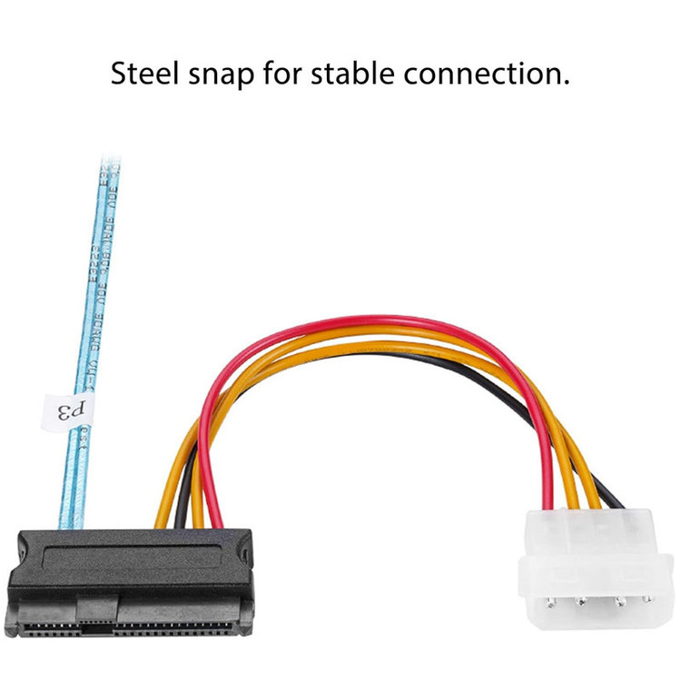 کابل تبدیل Mini SAS SFF-8087 به 4 پورت SFF-8482 29-Pin با برق 4 پین اسمارطور مدل SM91 طول 1 متر