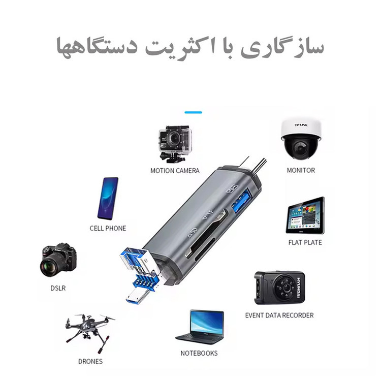 کارتخوان 3 پورت مجنتیک مدل ADS-307