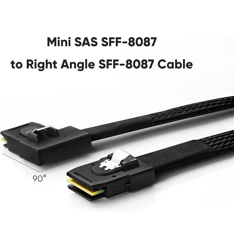 کابل تبدیل Mini SAS SFF-8087 به SFF-8087 اسمارطور مدل SM38-90 طول 0.8 متر