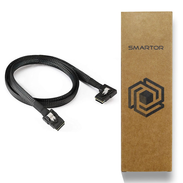 کابل تبدیل Mini SAS SFF-8087 به SFF-8087 اسمارطور مدل SM38-90 طول 0.8 متر