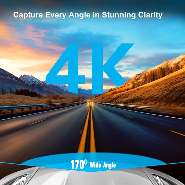 دوربین فیلمبرداری ثبت وقایع خودرو مدل OK309-4K-WiFi-GPS به همراه دوربین عقب