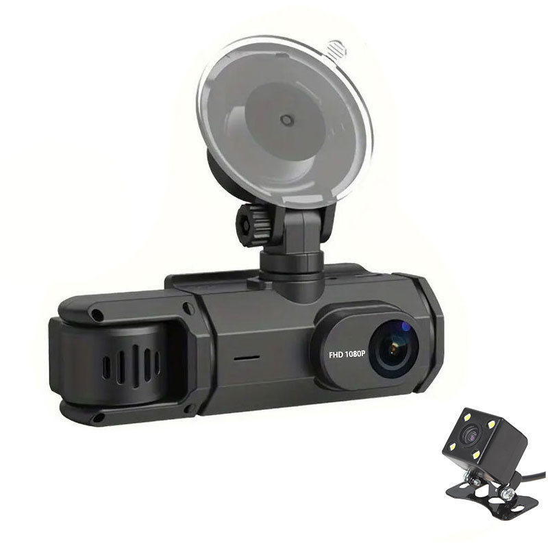 دوربین ثبت وقایع خودرو مدل 3 لنز ActionCam-F81-WiFi