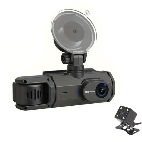 دوربین ثبت وقایع خودرو مدل 3 لنز ActionCam-F81-WiFi