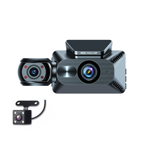 دوربین ثبت وقایع خودرو مدل 3 لنز ActionCam-XC107 WiFi به همراه دوربین دنده عقب