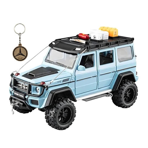 ماکت ماشین ناب سل مدل بنز جی کلاس باراباس فلزی همراه با لوازم آفرود و جاسوییچی MERCEDES BENZ BRABOS G550